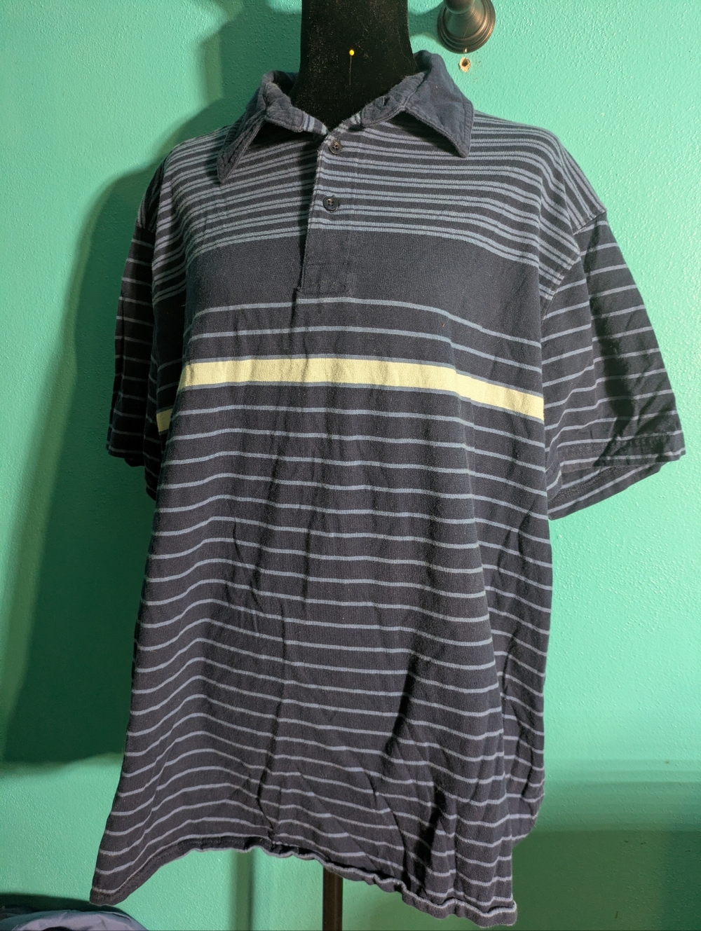 90s Vibes 🌊 Mossimo Striped Polo Shirt | XXL | Like New